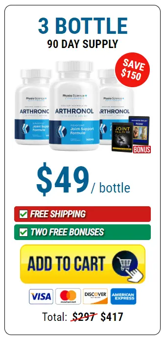 arthronol supplement buy 3 bottle $49